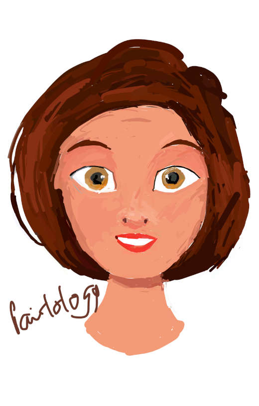 Watch video of this girl portrait created with line brush