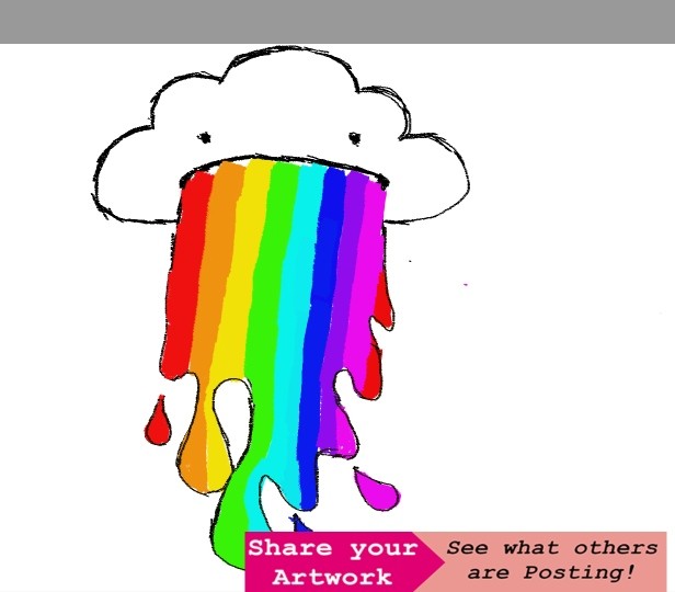 hi guys #rainbow #cloud