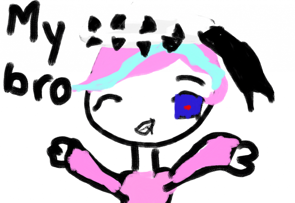 My brother likes pink but hes not gay!