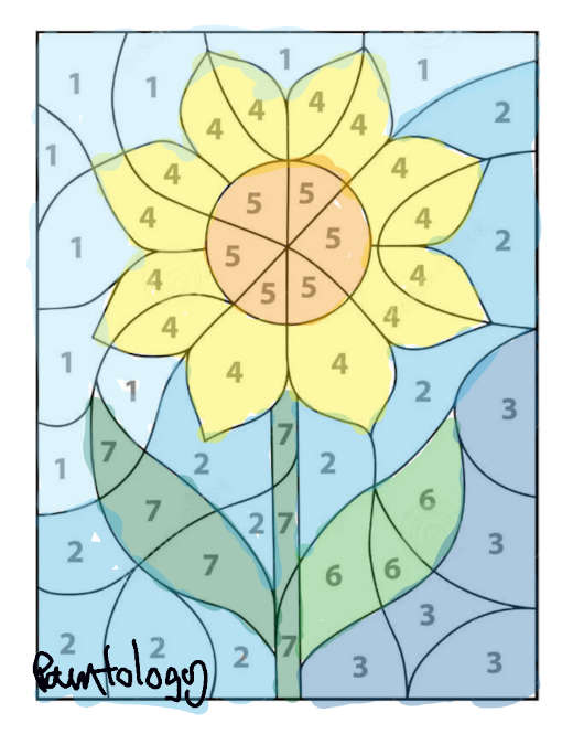 Paint by number - Flower