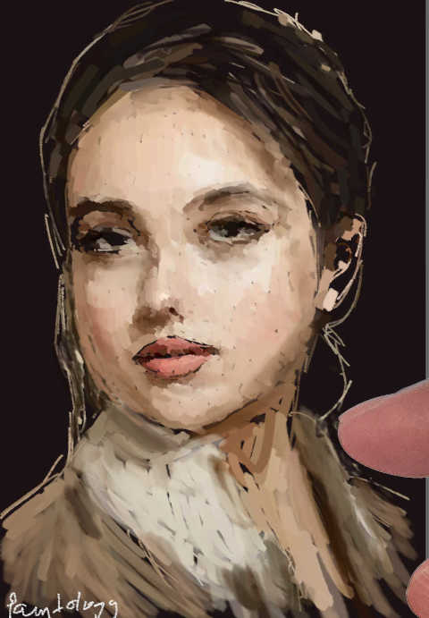 Portrait drawing with Paintology