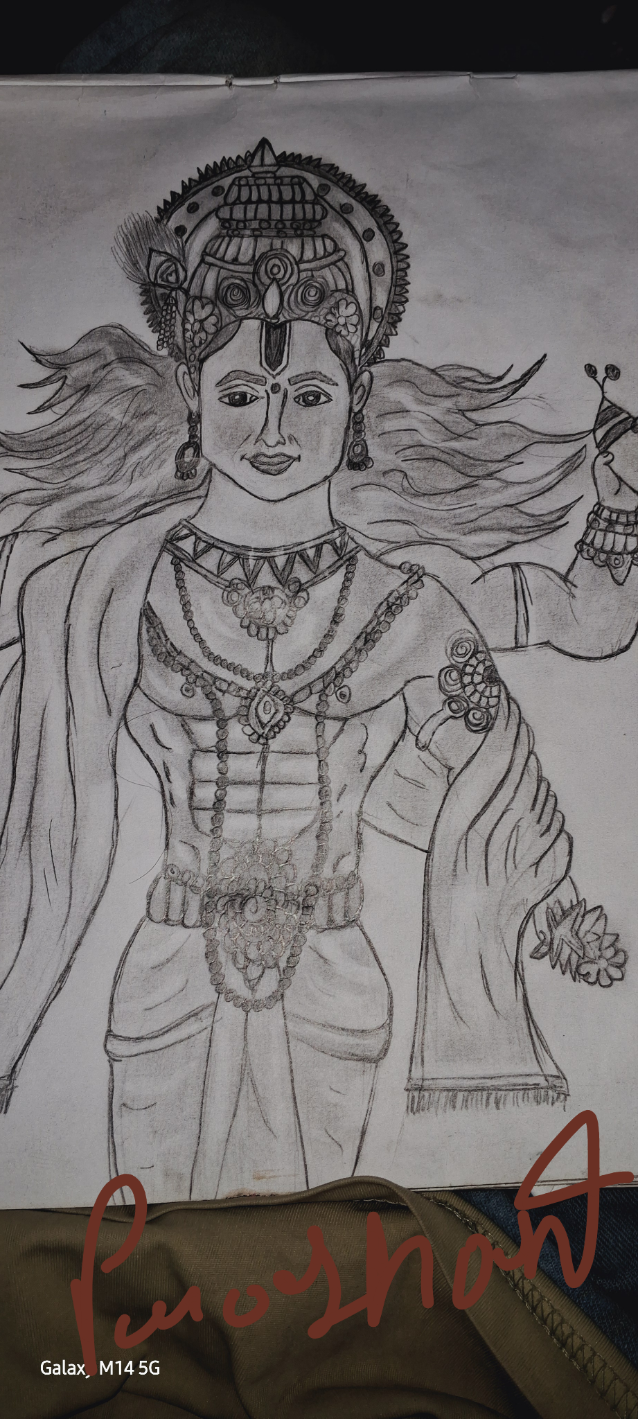 my new drawing Bhagwan Vishnu ji ki drawing Simple