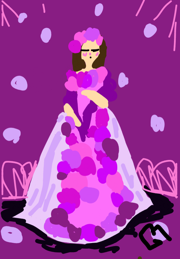 Purple Floral gown