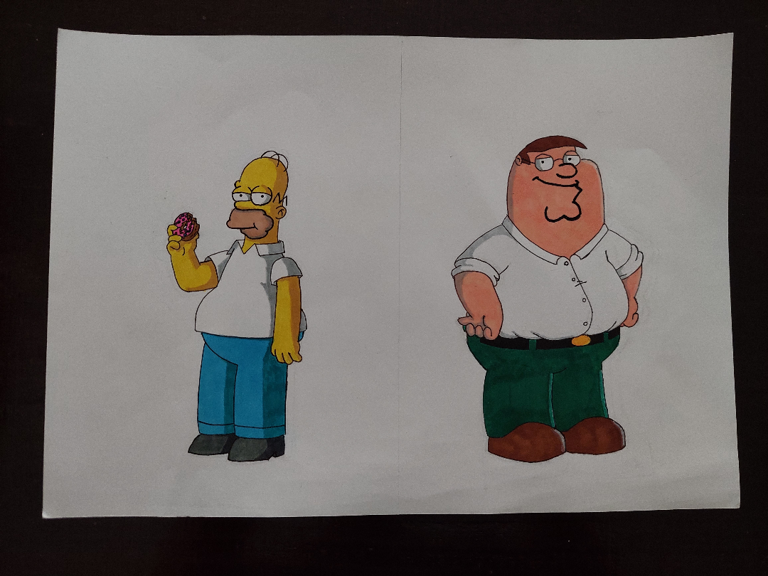 homer simpson and piter griffern