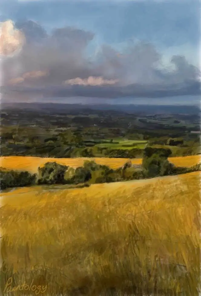 Photorealistic drawing to showcase what you can do with the Paintology app, right on your phone.