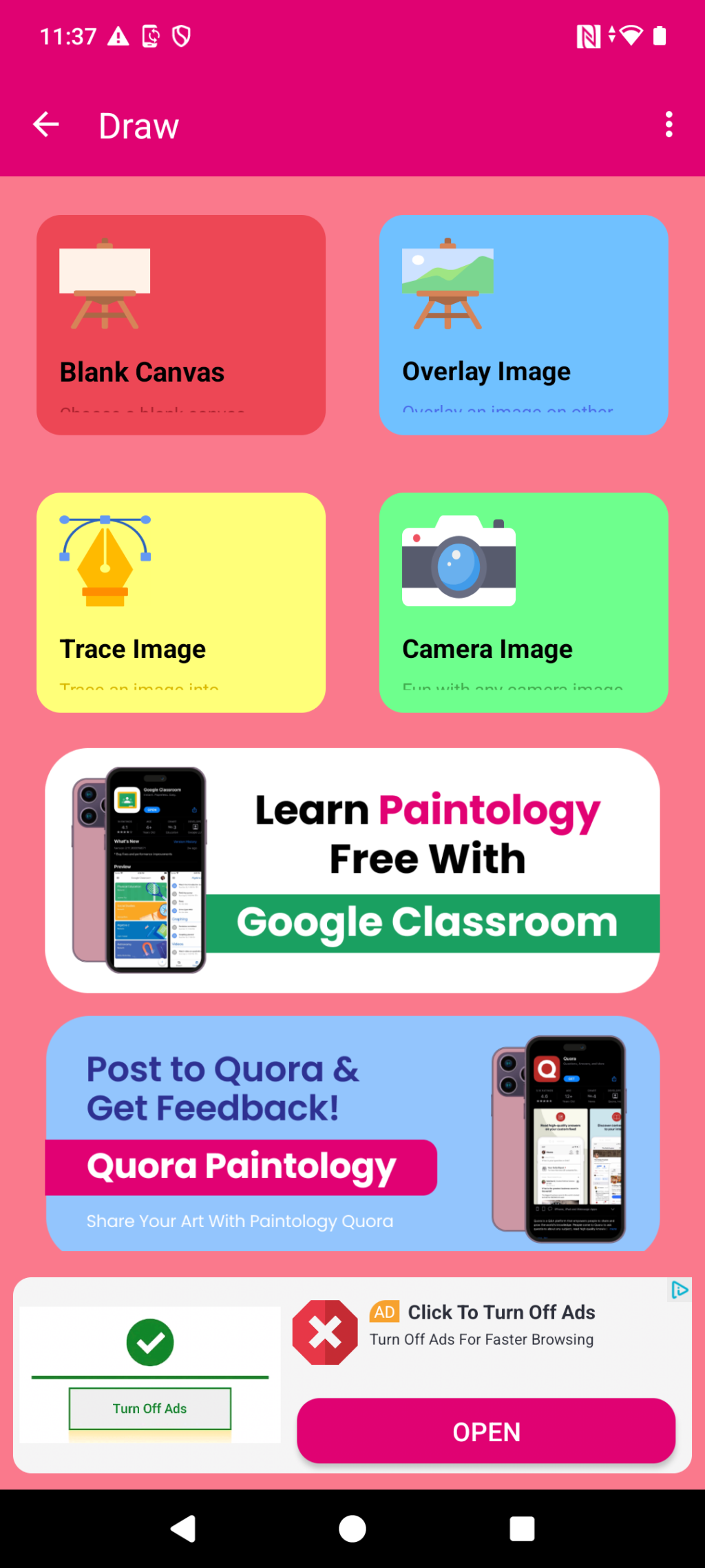 Drawing modes to help you rapidly improve!