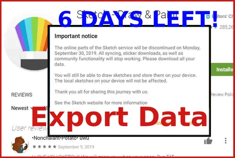 6 days to go until the Sony Sketch community closes! Take action now