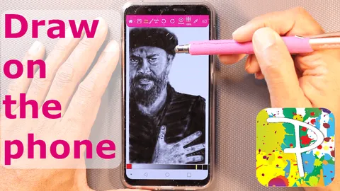 A drawing app demo on a smartphone - Drawing app |
