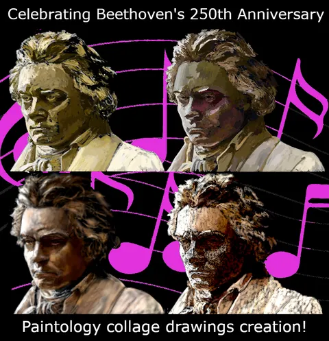 Celebrate Beethoven's 250th anniversary with drawings by Paintology app