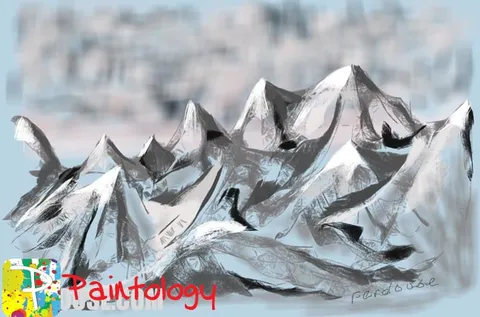 Digital Painting & Drawing - Mountain Landscape