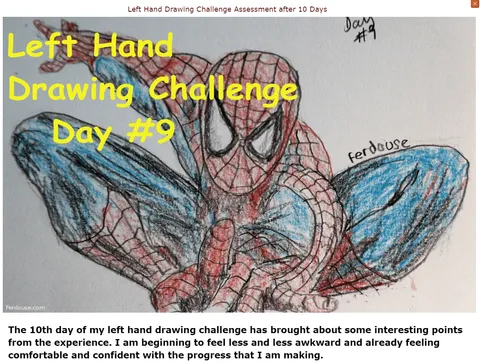 Left hand drawing challenge