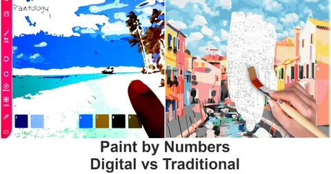 Paint by Numbers for Adults vs Paint by Numbers App