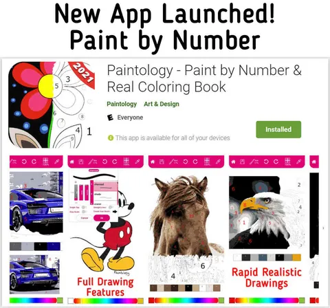 Paintology Paint by Number || Newly Launched App Available on the Google Play Store