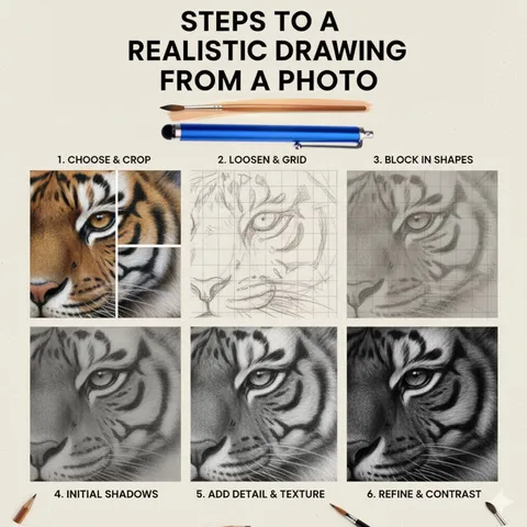 Steps to a Photorealistic Drawing