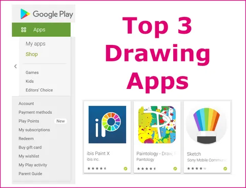 Top three drawing apps review from the Google play store