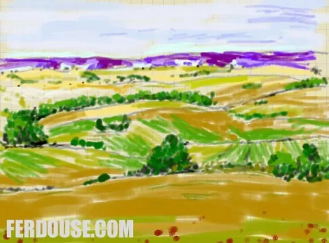 Watercolor Landscape - Digital Art